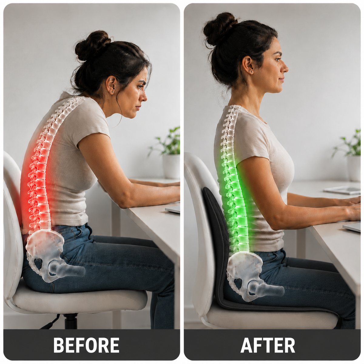 EgroGraphene Lumbar Support Seat Cushion