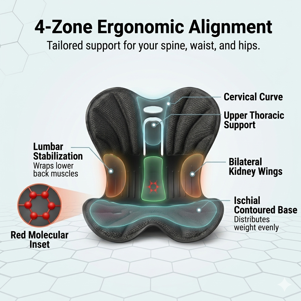EgroGraphene Lumbar Support Seat Cushion