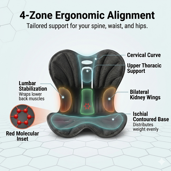 EgroGraphene Lumbar Support Seat Cushion